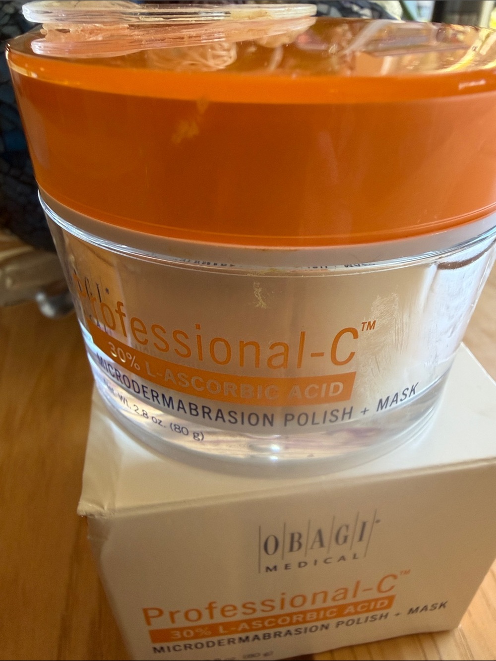 OBAGI Professional-C Microdermabrasion Polish + Mask — Orange & White Jar